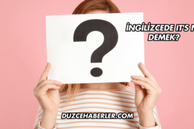 İngilizcede It's Ne Demek?