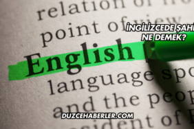 İngilizcede Şahin Ne Demek?