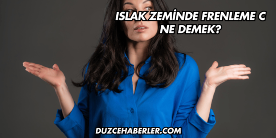 Islak Zeminde Frenleme C Ne Demek?