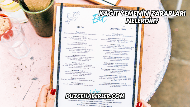 Kağıt Yemenin Zararları Nelerdir?