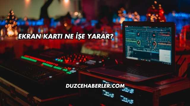 Ekran Kartı Ne İşe Yarar?